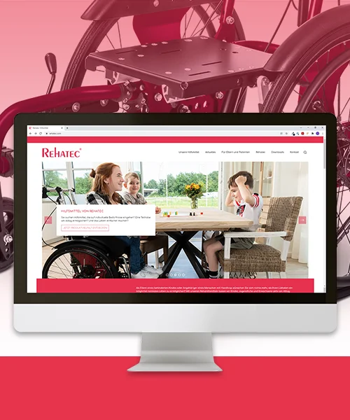 Referenz Website bauen lassen - Website Relaunch für Rehahilfsmittel auf Desktop