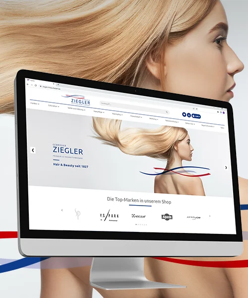 Shop erstellen lassen Agentur Referenzen - Onlineshop für Friseurbedarf auf Desktop