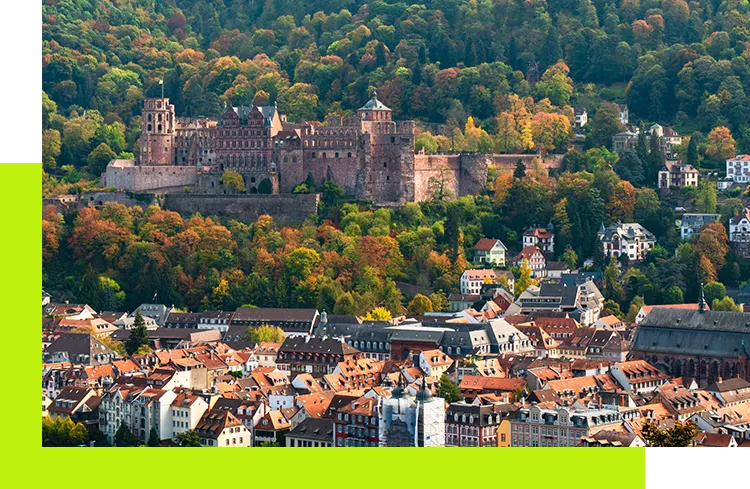 Heidelberg Content Marketing Agentur – Blick über Heidelberger Altstadt und auf das Heidelberger Schloss