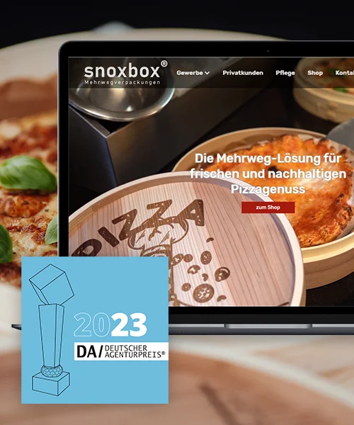 snoxbox Webshop Mehrwegverpackung Bambus - Gewinner Deutscher Agenturpreis 2023