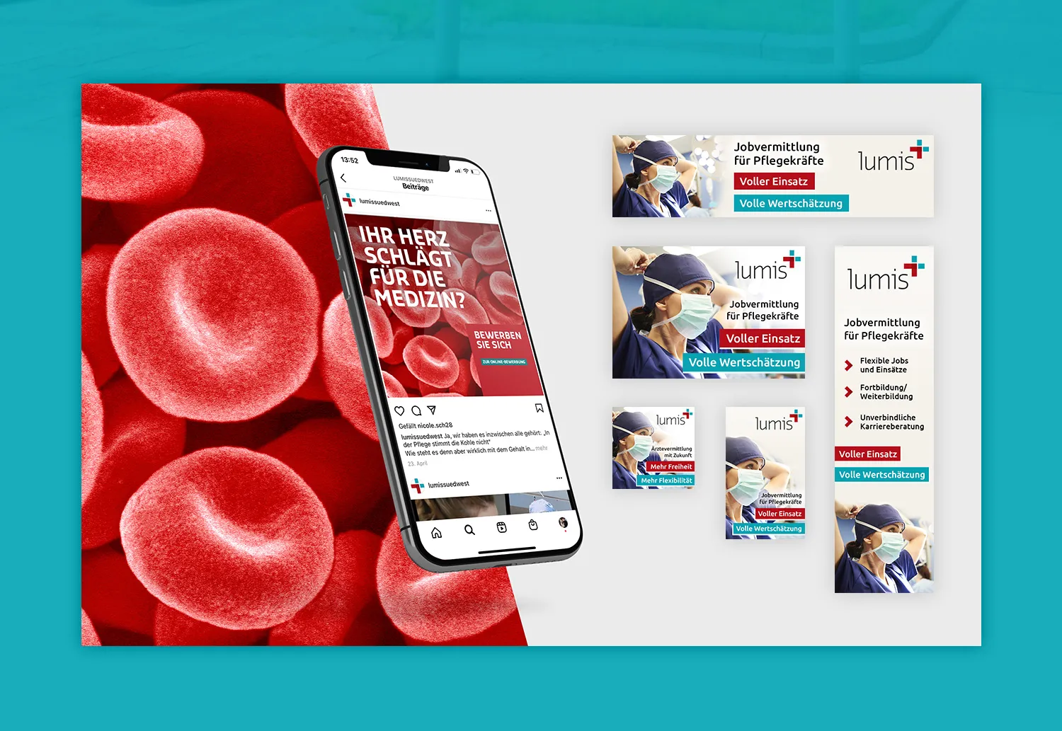 Webseite entwickeln lassen für Personaldienstleister - Unterschiedliche Anzeigenformate der Webseite als Werbung