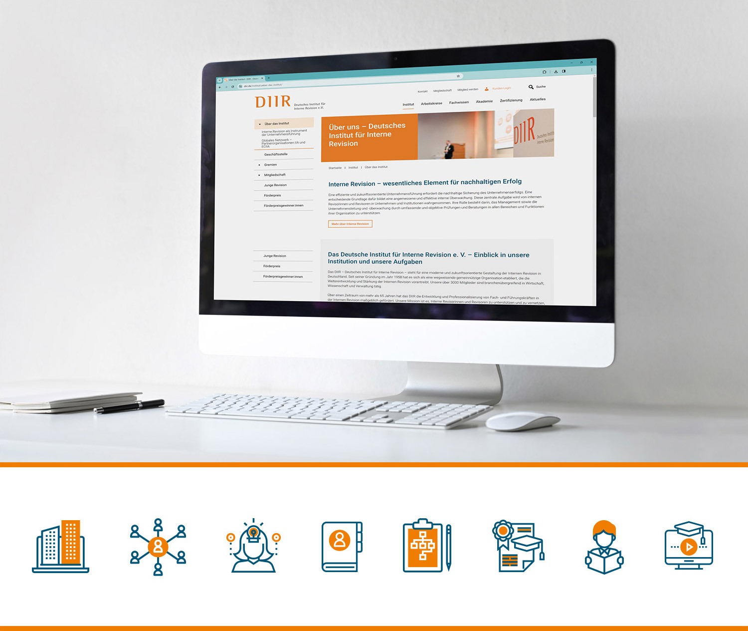 Softwareentwicklung Webseite – Unterseite der Webseite von DIIR