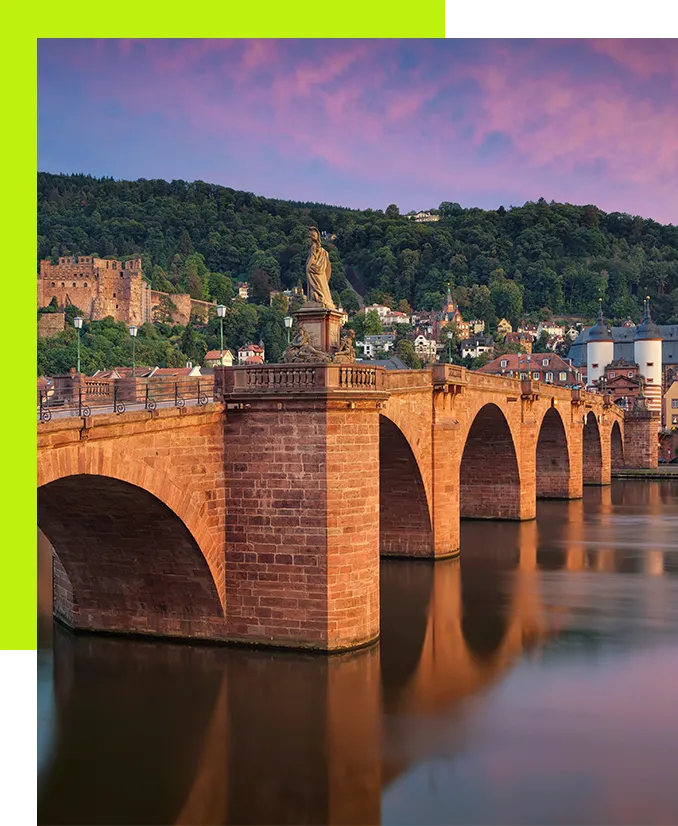 Content Marketing Agentur Heidelberg – Stadt von Heidelberg, Alte Brücke und Heidelberger Schloss