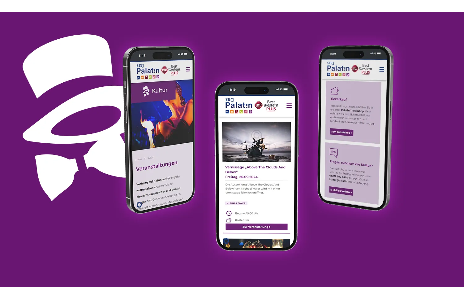 Webdesign Relaunch Referenz imc Digitalagentur – Mobile Version der Palatin Webseite