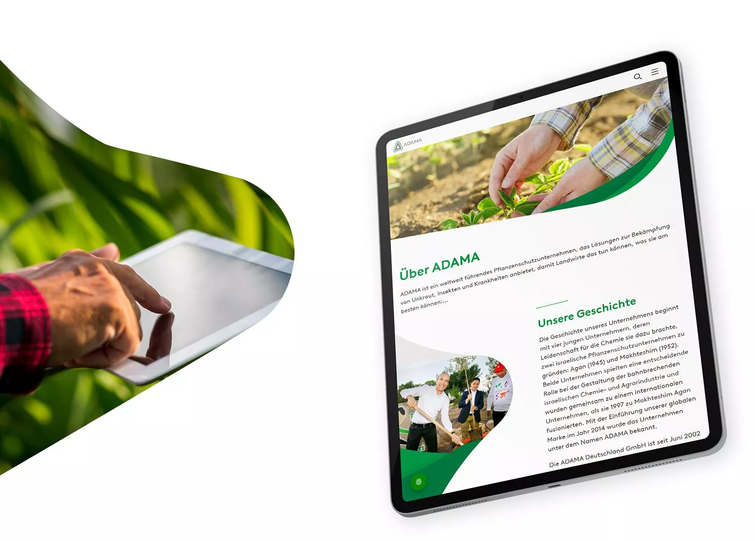 Content Management System Drupal - Website auf Tablet