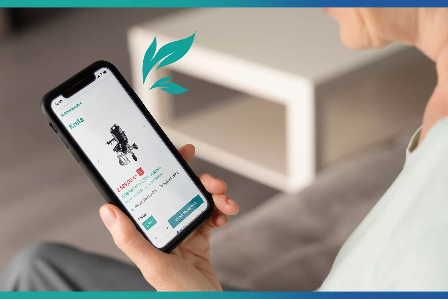 Onlineshop für Seniorenprodukte - Mobile Ansicht vom Onlineshop