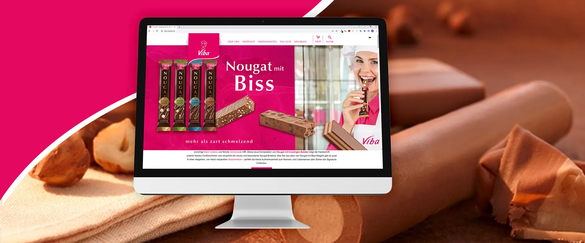 Onlineshop erstellen lassen Schokoladenhersteller - Bild von Onlineshop und Schokolade