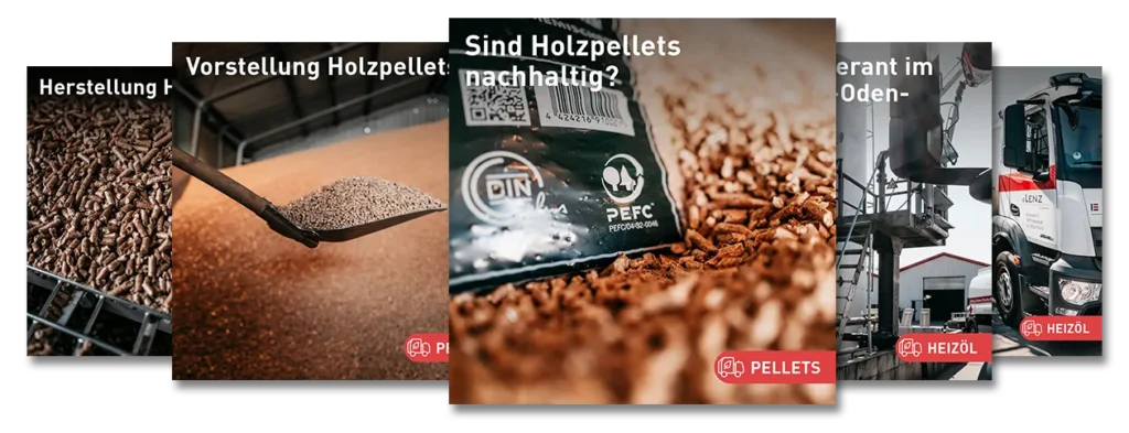 Social Media Ads - Karussell aus Social-Media-Ads mit Produktvisualisierungen und Brandingelementen einer digitalen Werbekampagne