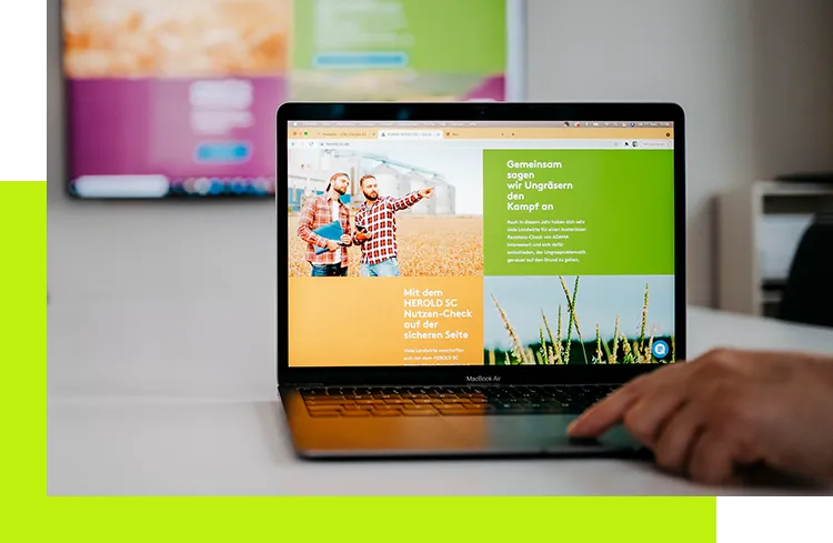 Landingpage erstellen lassen Heidelberg - Gestaltung Webauftritt am Bildschirm