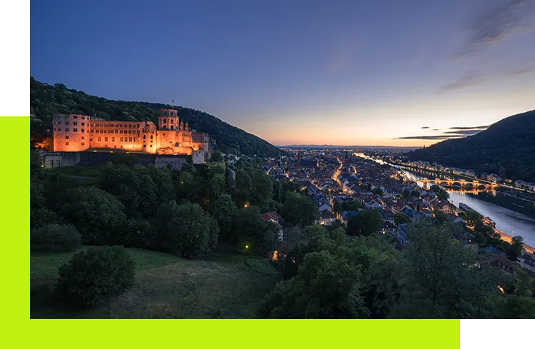 Landingpages - Schloss von Heidelberg und Rhein-Neckar-Region